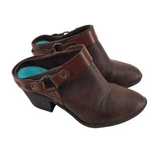 Blow Fish Mule Bootie Harness Clog Brown Size 6